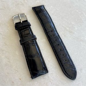 Michele 18 watch band black alligator
